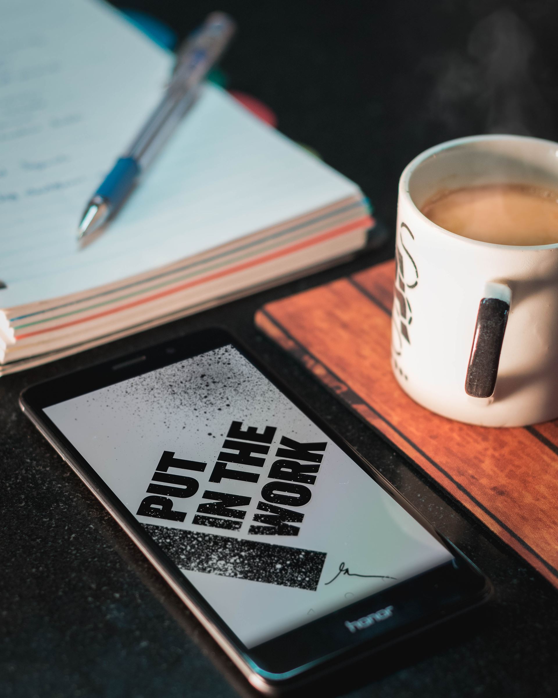 a cup of coffee on a table